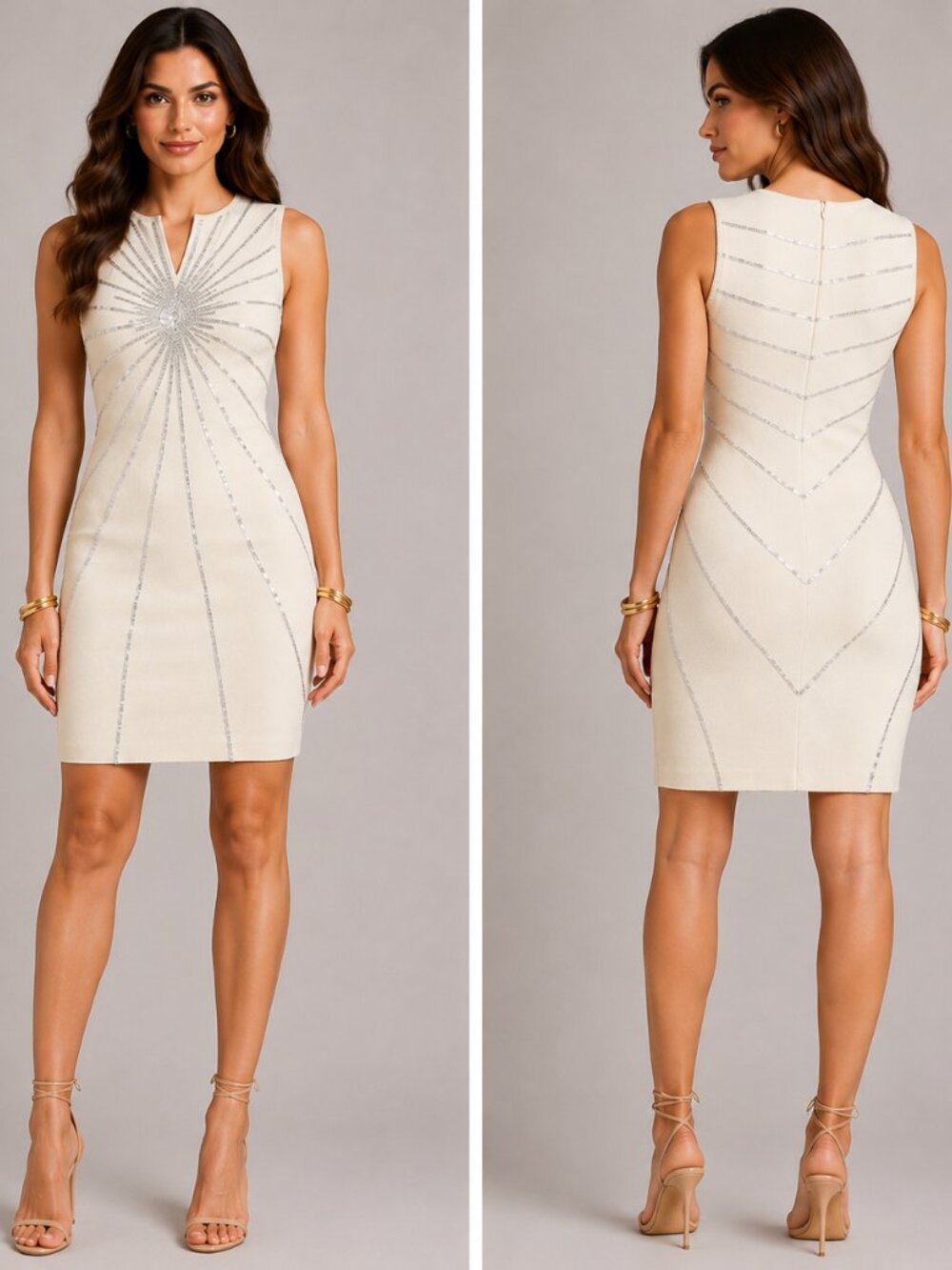 NWT St. John Elegant Knit Dress Rhinestones Glamcore Cocktail Size 2